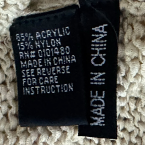 VTG Y2K Talk The Walk NWT Beaded Jewel Trim Cropped Knit Cardigan Sz L Ethereal - Picture 9 of 10